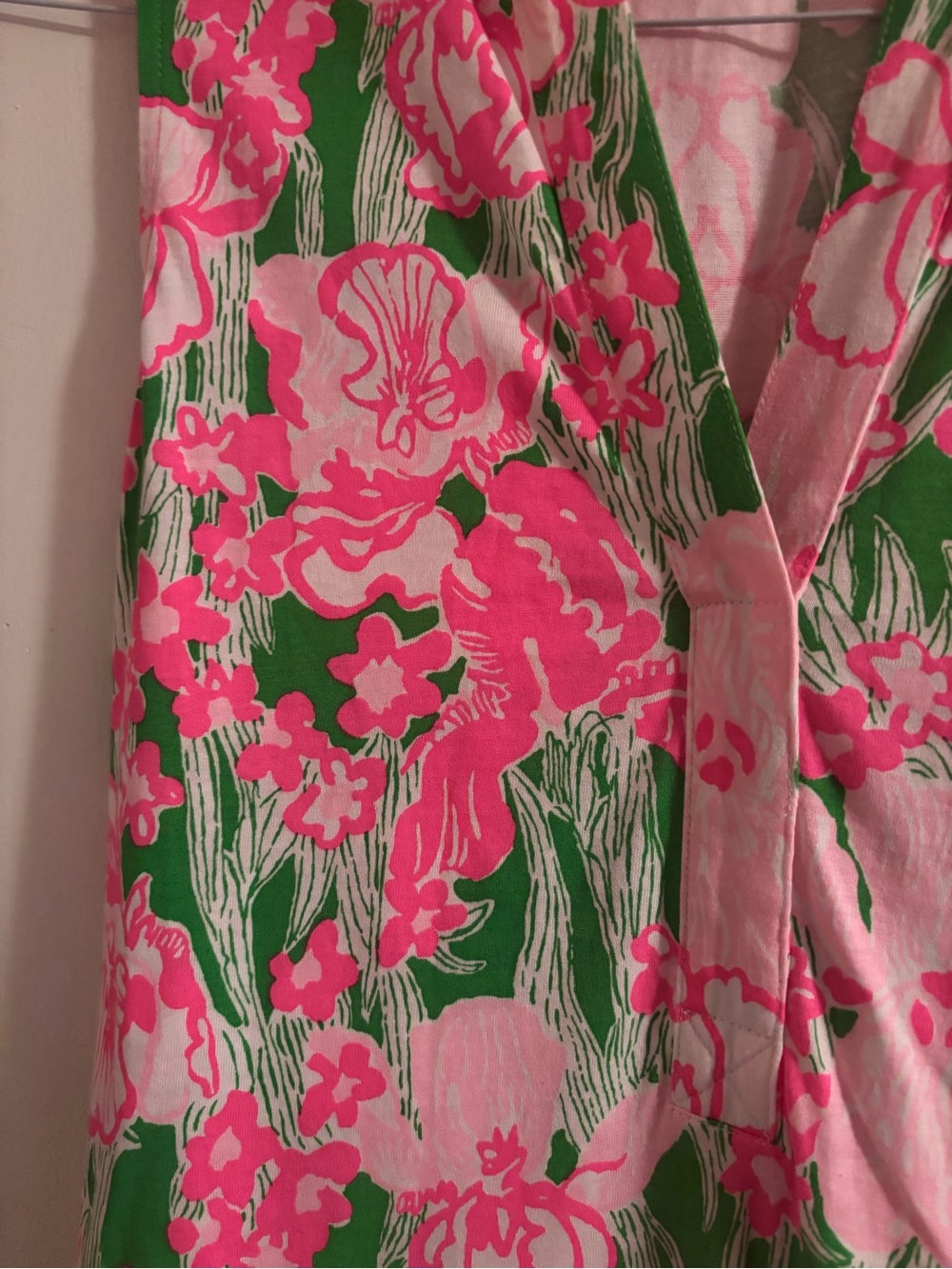 Lilly Pulitzer Pink & Green Floral Sleeveless Riegan Dress - Picture 3 of 5